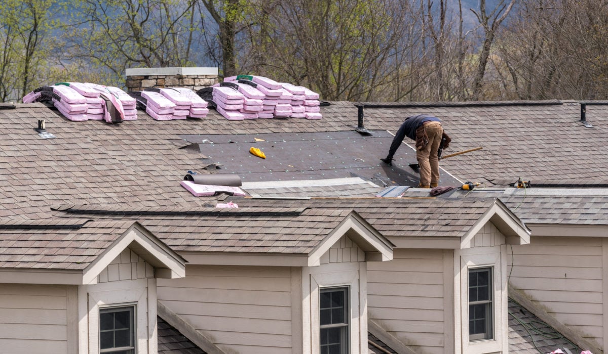 installation of a new roof