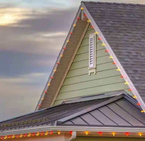 Westlake Roof with christmas lights